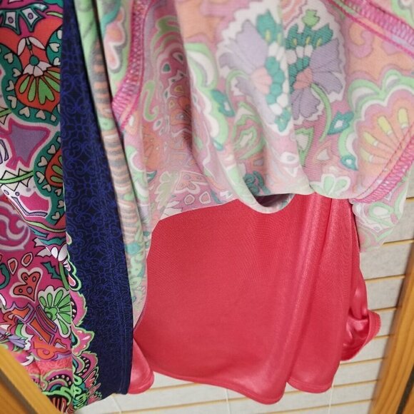 Laundry by Shelli Segal Calypso Shift Dress Colorful Bright 3/4 Sleeves Size L - Picture 13 of 14